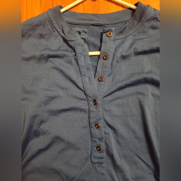 Lululemon Fireplace Jersey Merino Wool Long Sleeve Bleaming Blue W3690S Size 8 - Picture 4 of 12